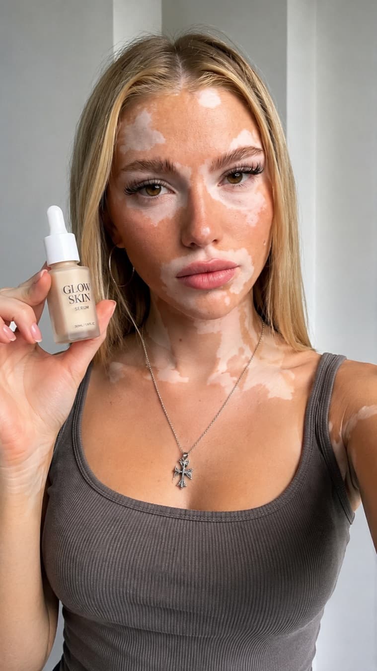 Serum Selfie AI UGC ad example