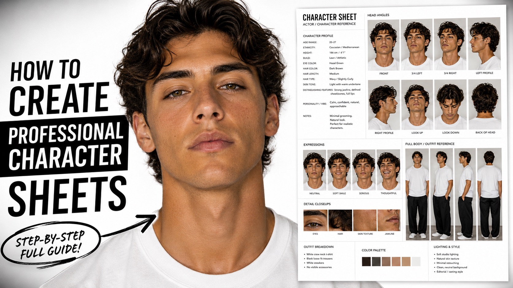 How to create professional character sheets, step-by-step full guide