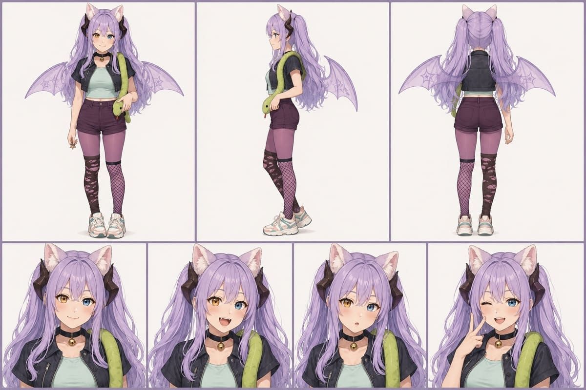 Luna, Anime VTuber character sheet