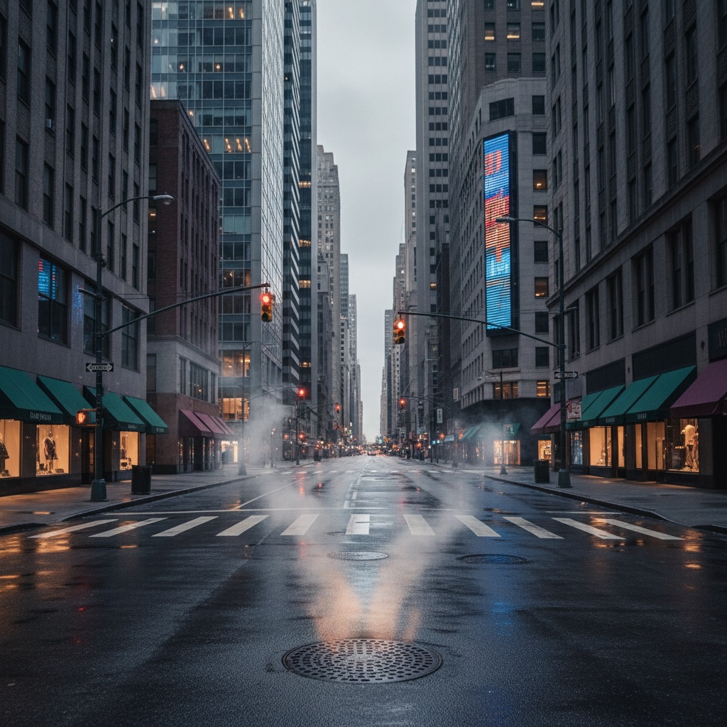 City Street AI scene reference: Dense downtown energy for dialogue, fashion walks, and street-level product shots.